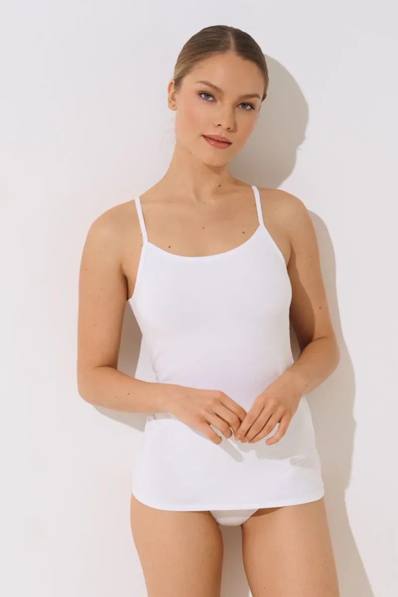023369 KAIA Top Narrow Straps - White