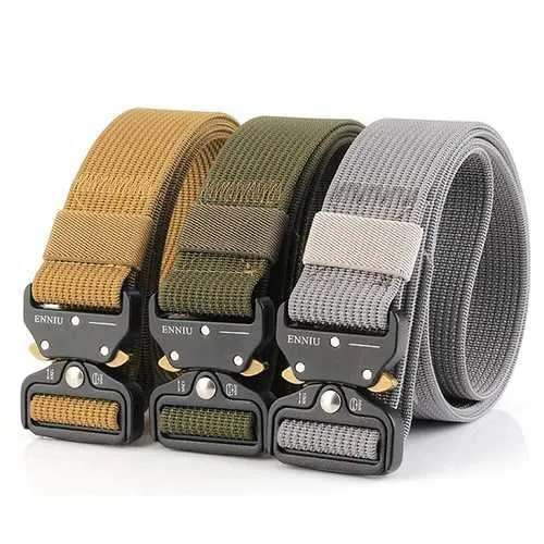 125CM Men Nylon Military Army Sport Pants Belt
