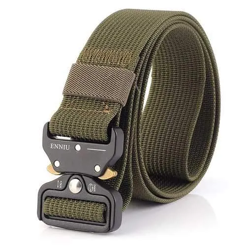 125CM Men Nylon Military Army Sport Pants Belt