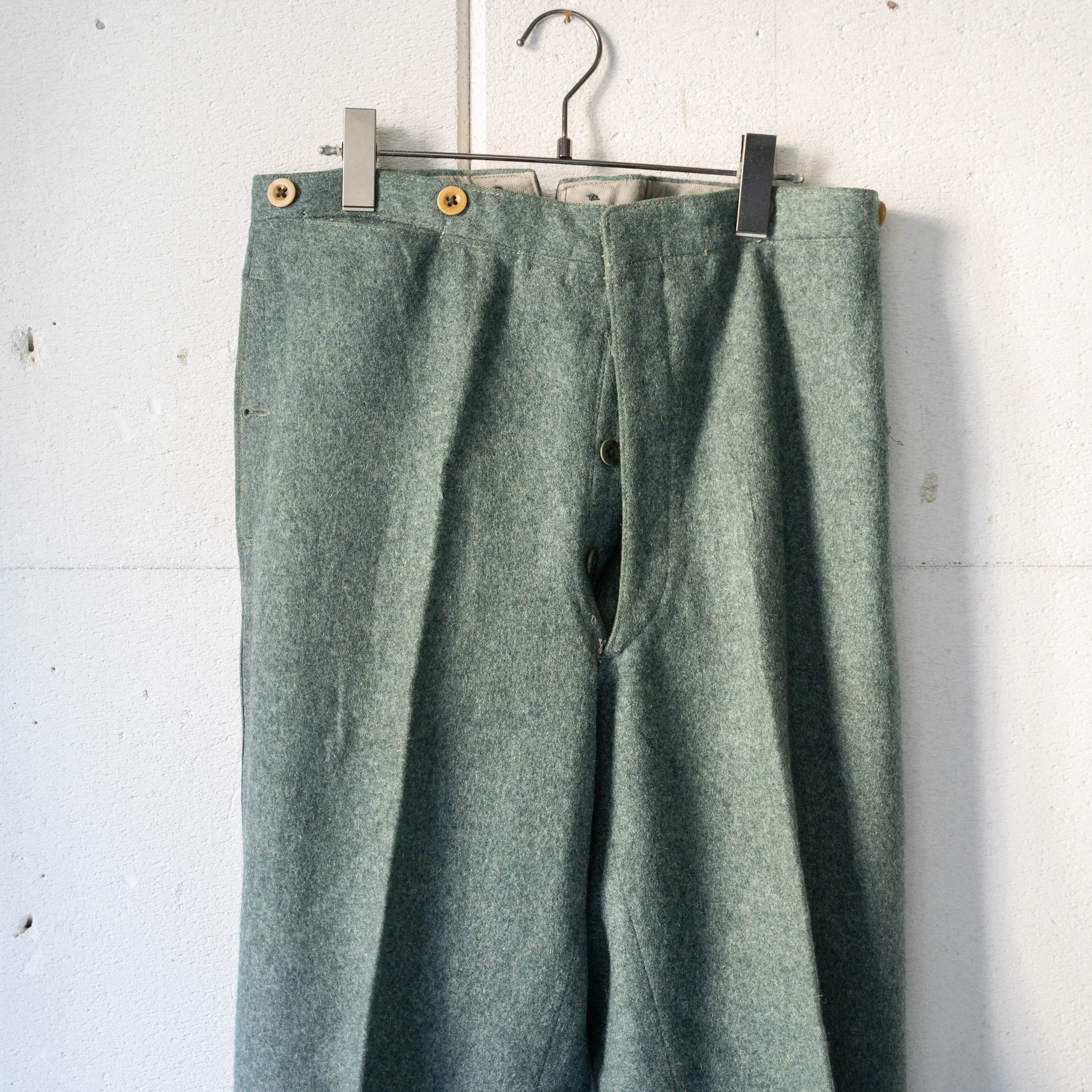 1940-50s Swiss military side line wool pants "early model""dead stock"