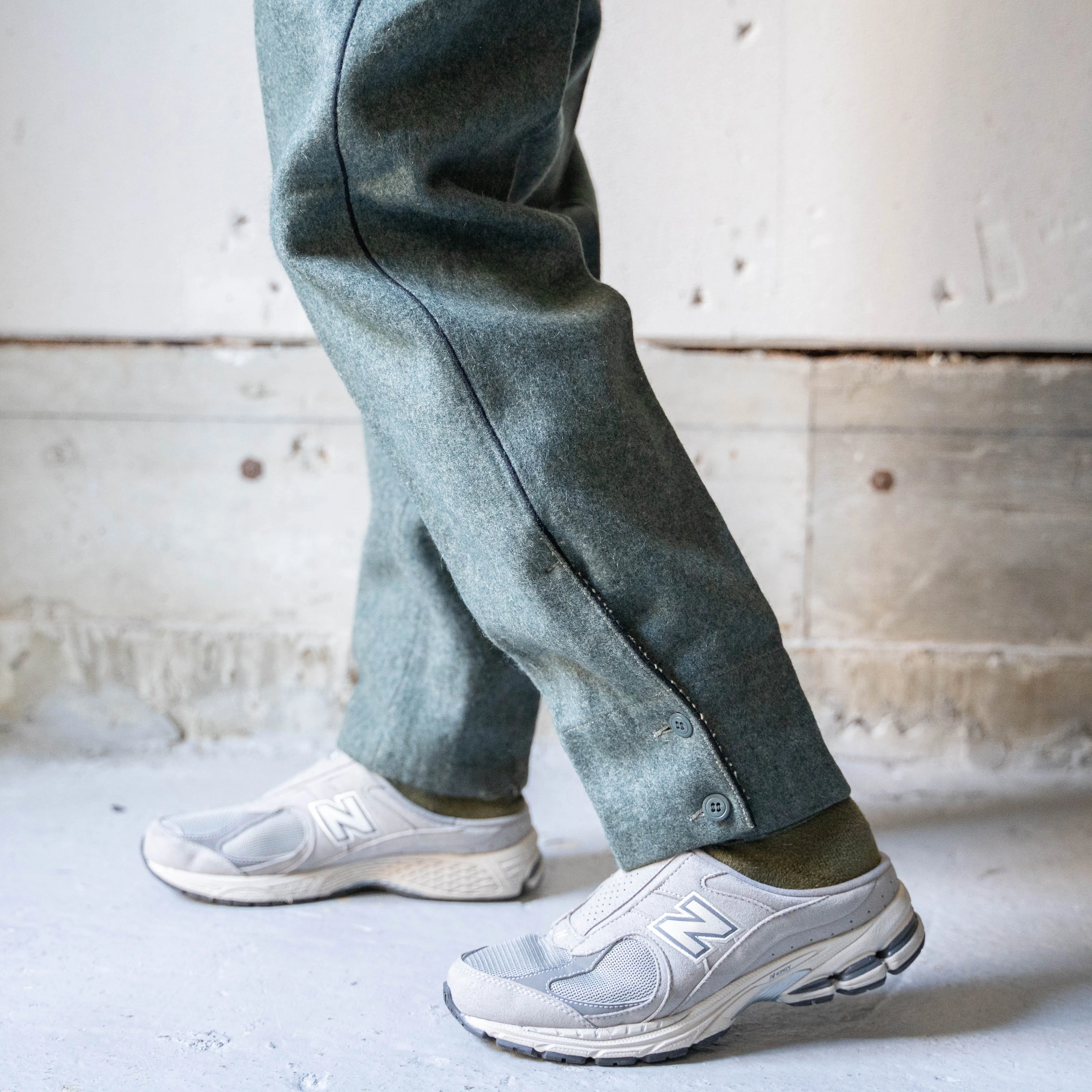 1940-50s Swiss military side line wool pants "early model""dead stock"