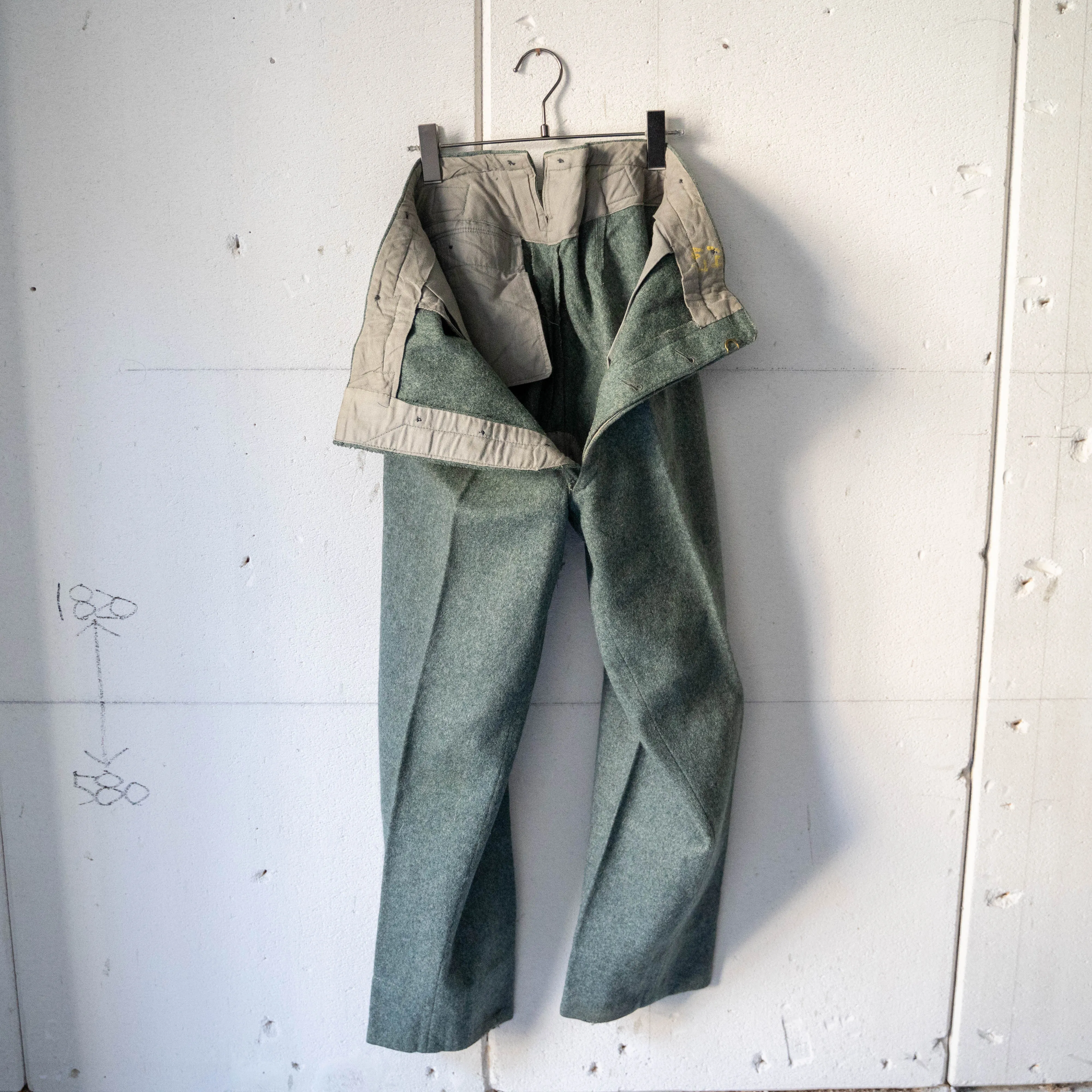 1940-50s Swiss military side line wool pants "early model""dead stock"