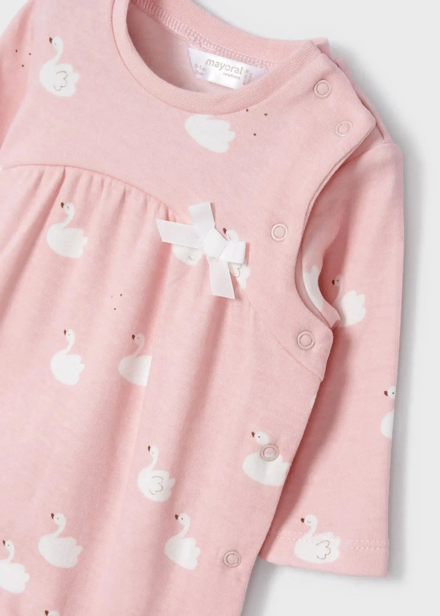 2-Pack Footed One-piece With Bib Newborn - Rosa | Mayoral