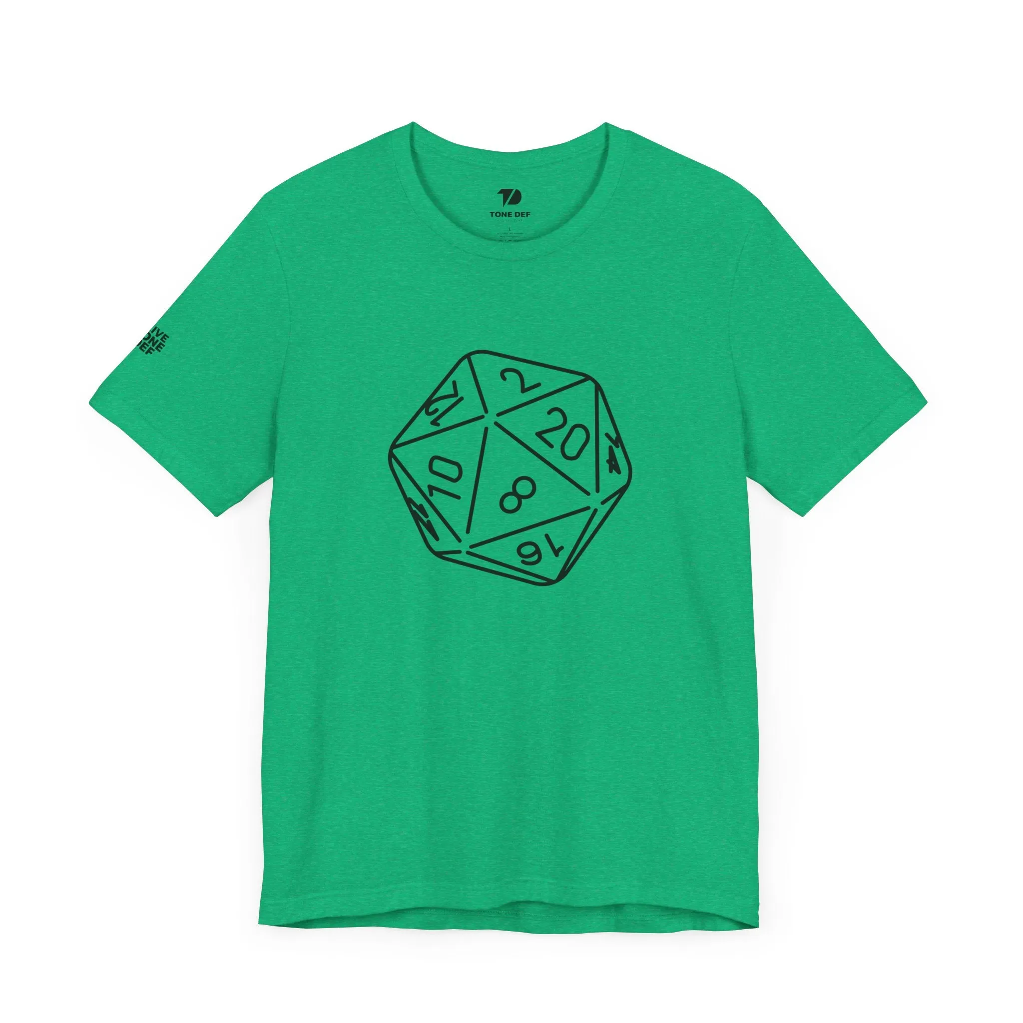 20 Sided Die - Unisex Jersey Short Sleeve D20 DnD Tee