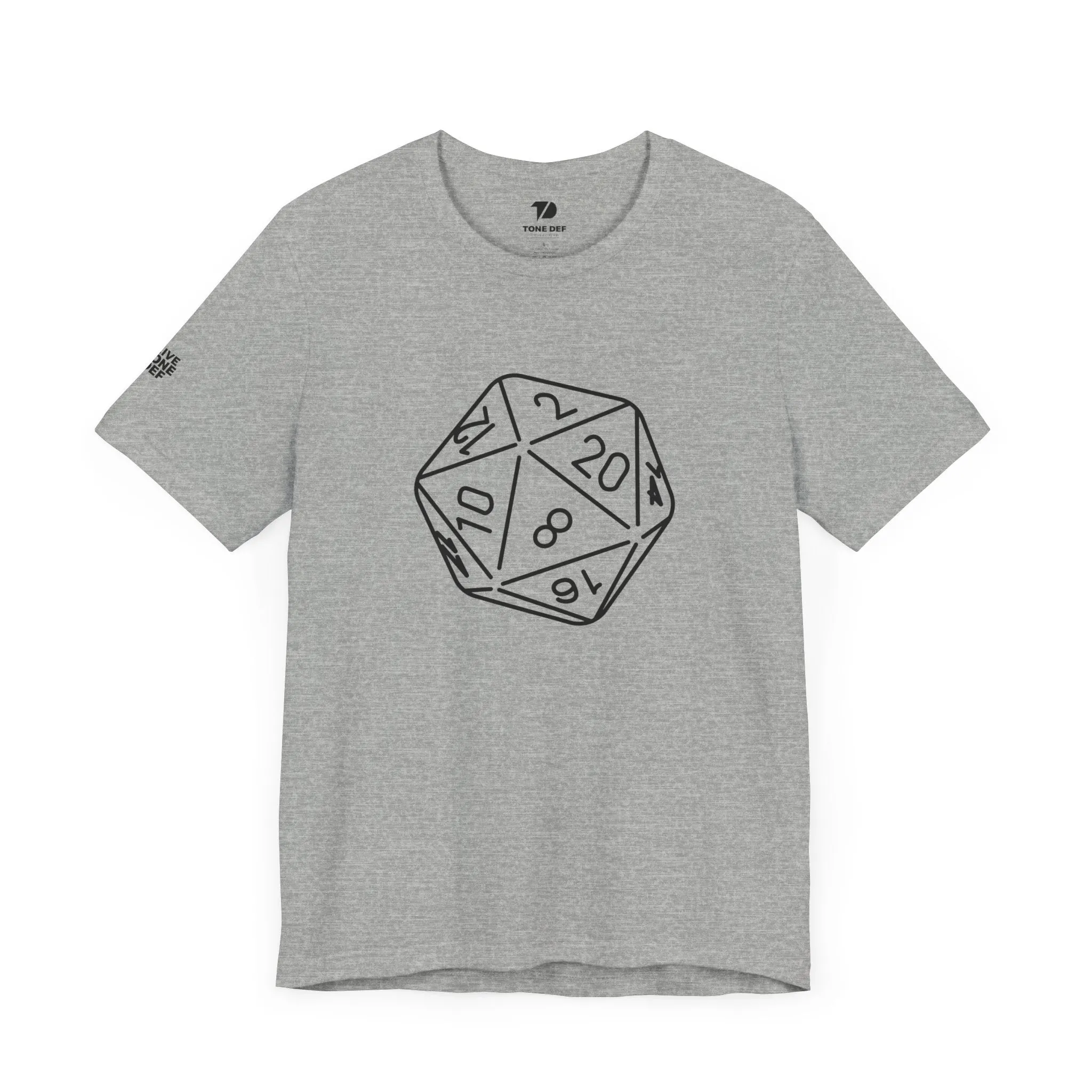 20 Sided Die - Unisex Jersey Short Sleeve D20 DnD Tee