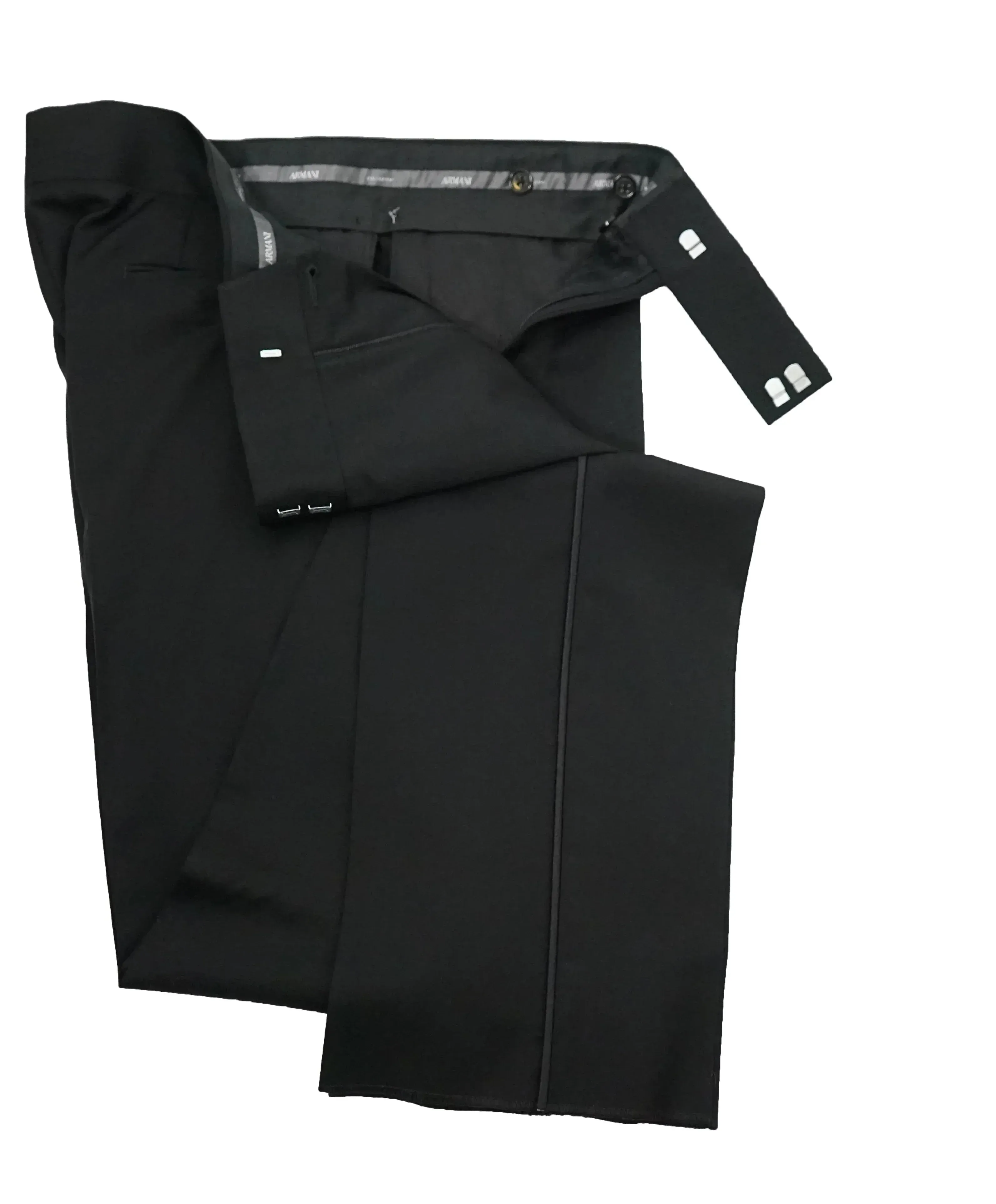 $2,095 ARMANI COLLEZIONI - “G LINE” 1-Button Notch Lapel Tuxedo Suit - 46L 40W