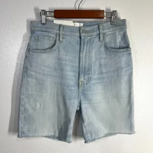 7 For All Mankind Denim Bike Shorts Womens Size 27 Raw Hems Summer Beach Coastal