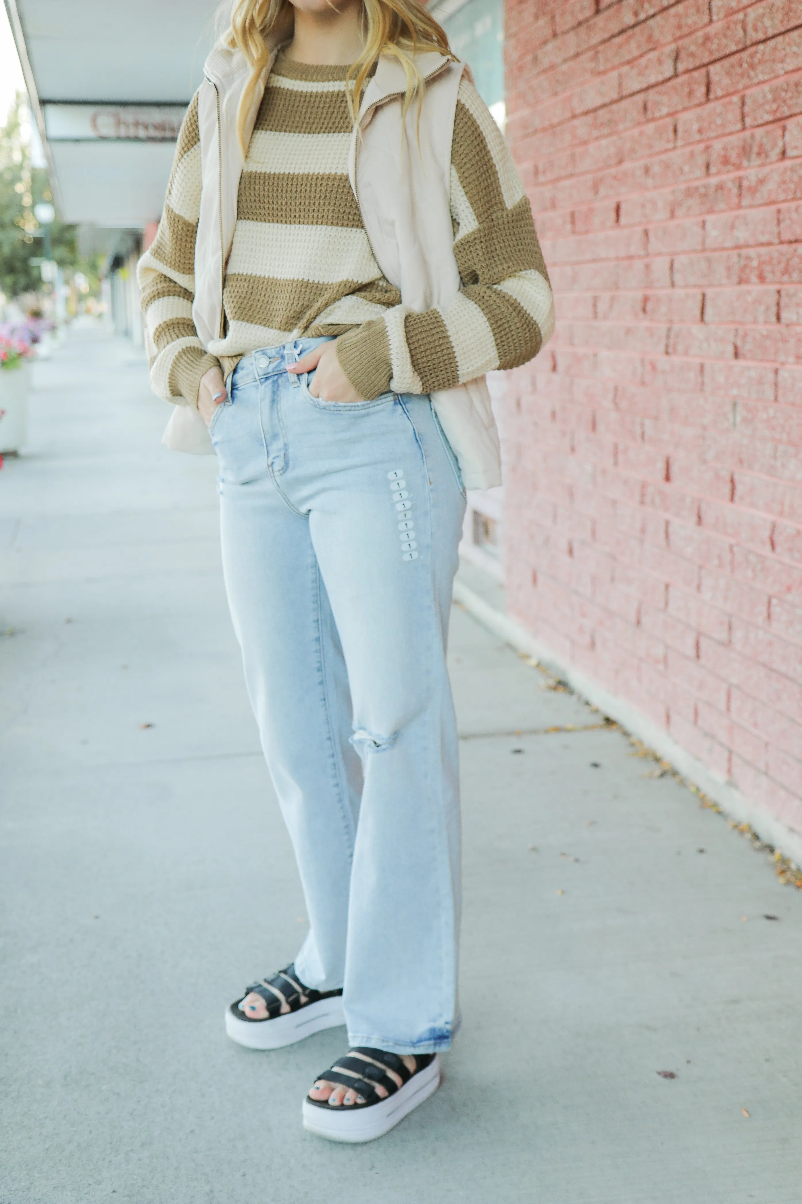 90's Vintage Super High Rise Flare Jeans
