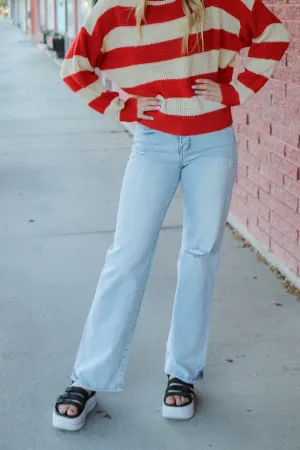90's Vintage Super High Rise Flare Jeans