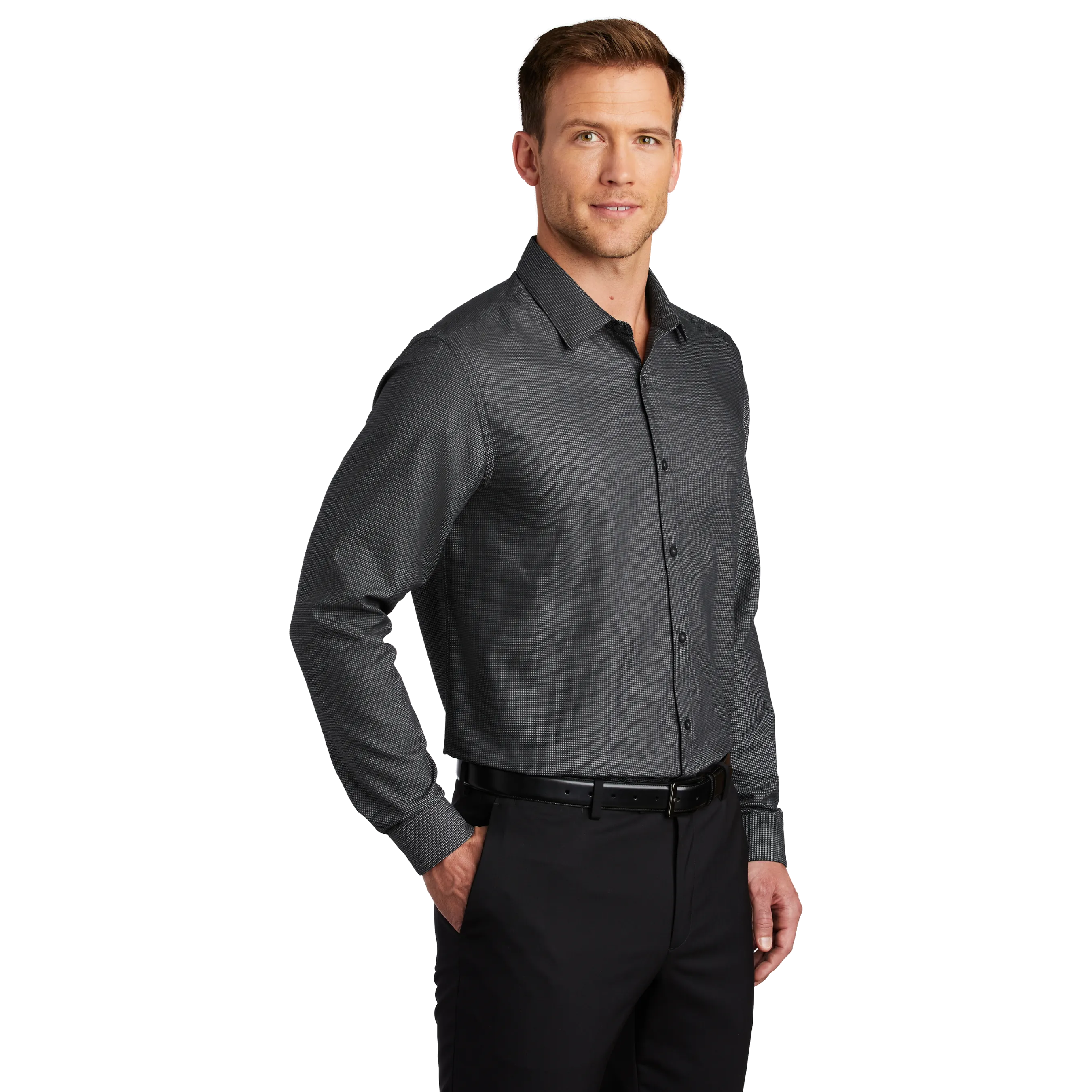 A2011M Mens Pincheck Easy Care Shirt