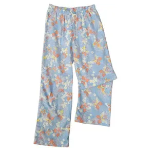 ADULT SLEEP PANTS BLUE BUTTERFLIES