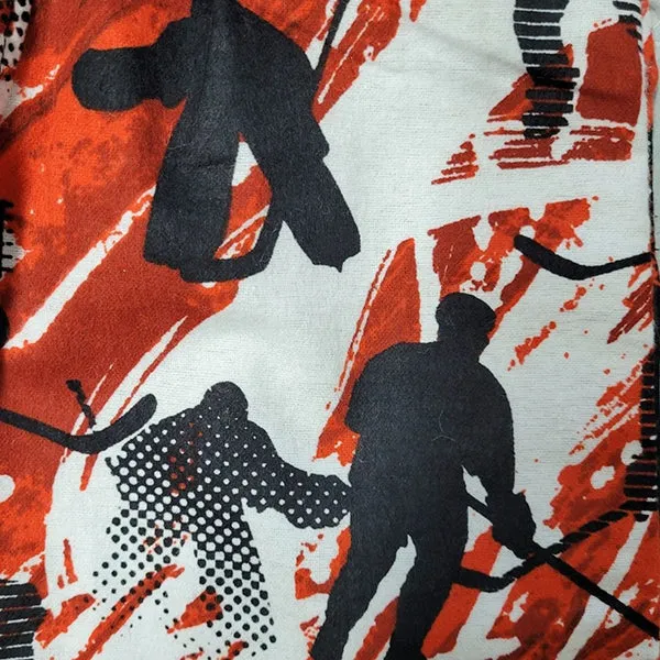 ADULT SLEEP PANTS HOCKEY RED