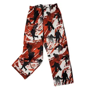 ADULT SLEEP PANTS HOCKEY RED
