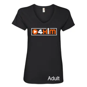 Adult V-Neck (Women's Cut) Orange and Black Shirts (Sizes run small so order one size larger)