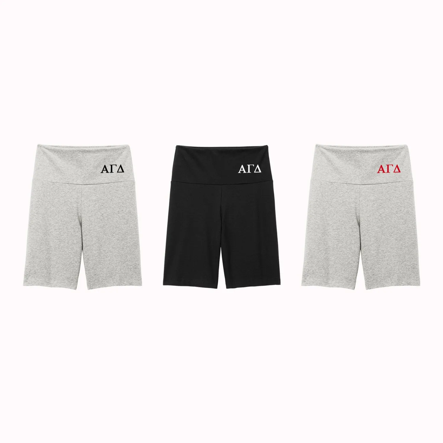 Alpha Gamma Delta High Waist Bike Shorts