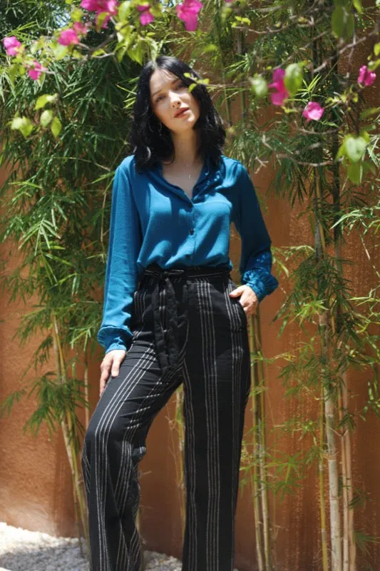 Anderson Pants - Pinstripe Linen