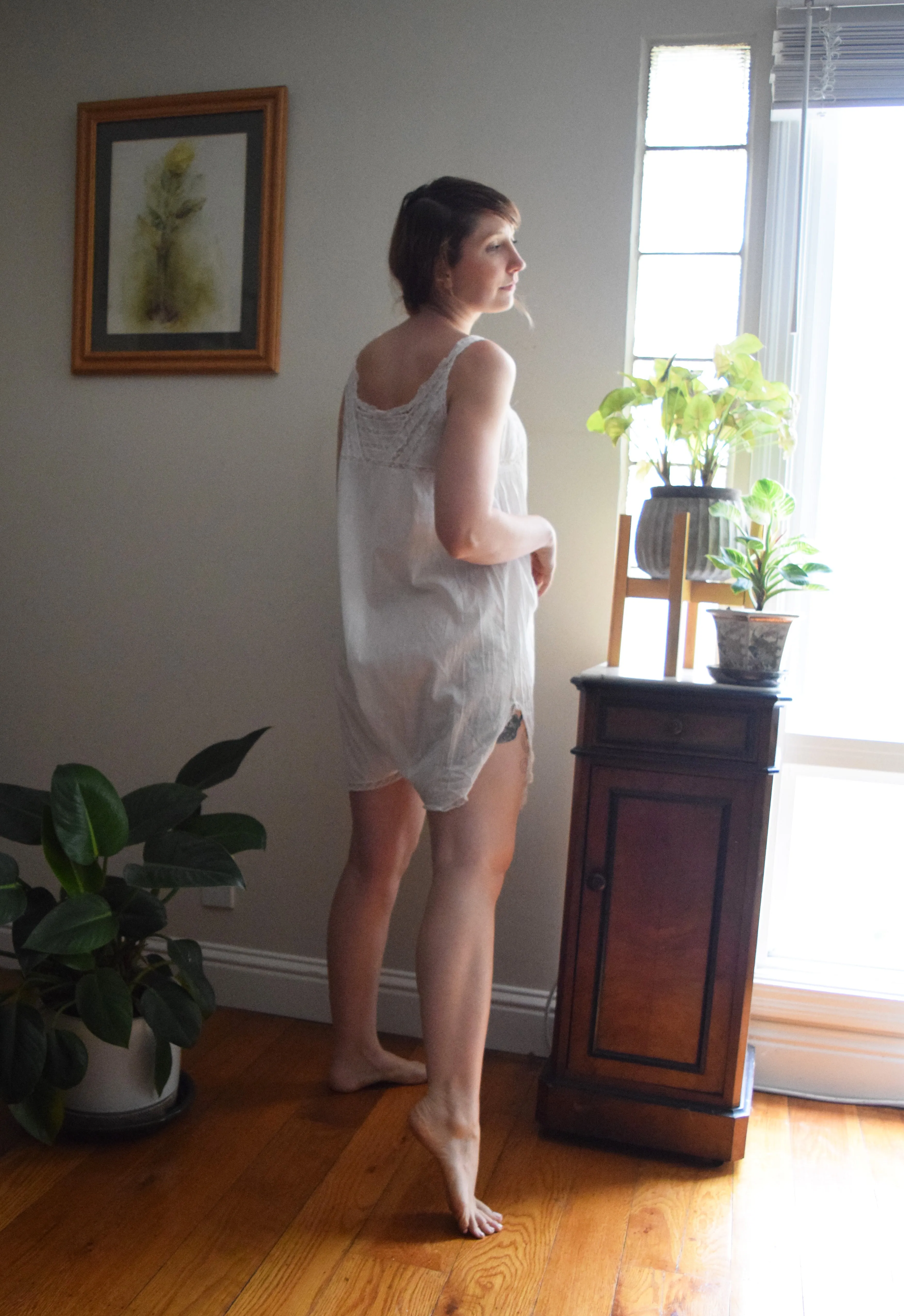 Antique step in . 1910s 1920s romper . size xs to s/m