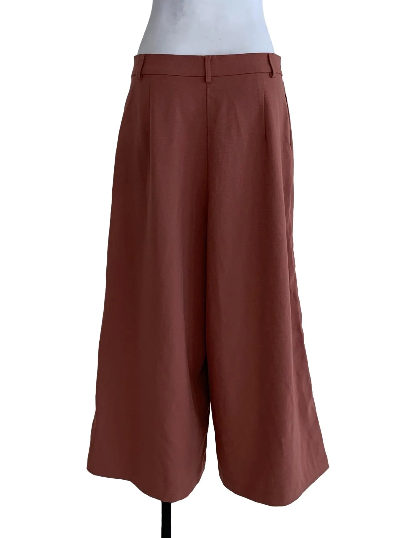 Apple Red Plain Culottes Pants