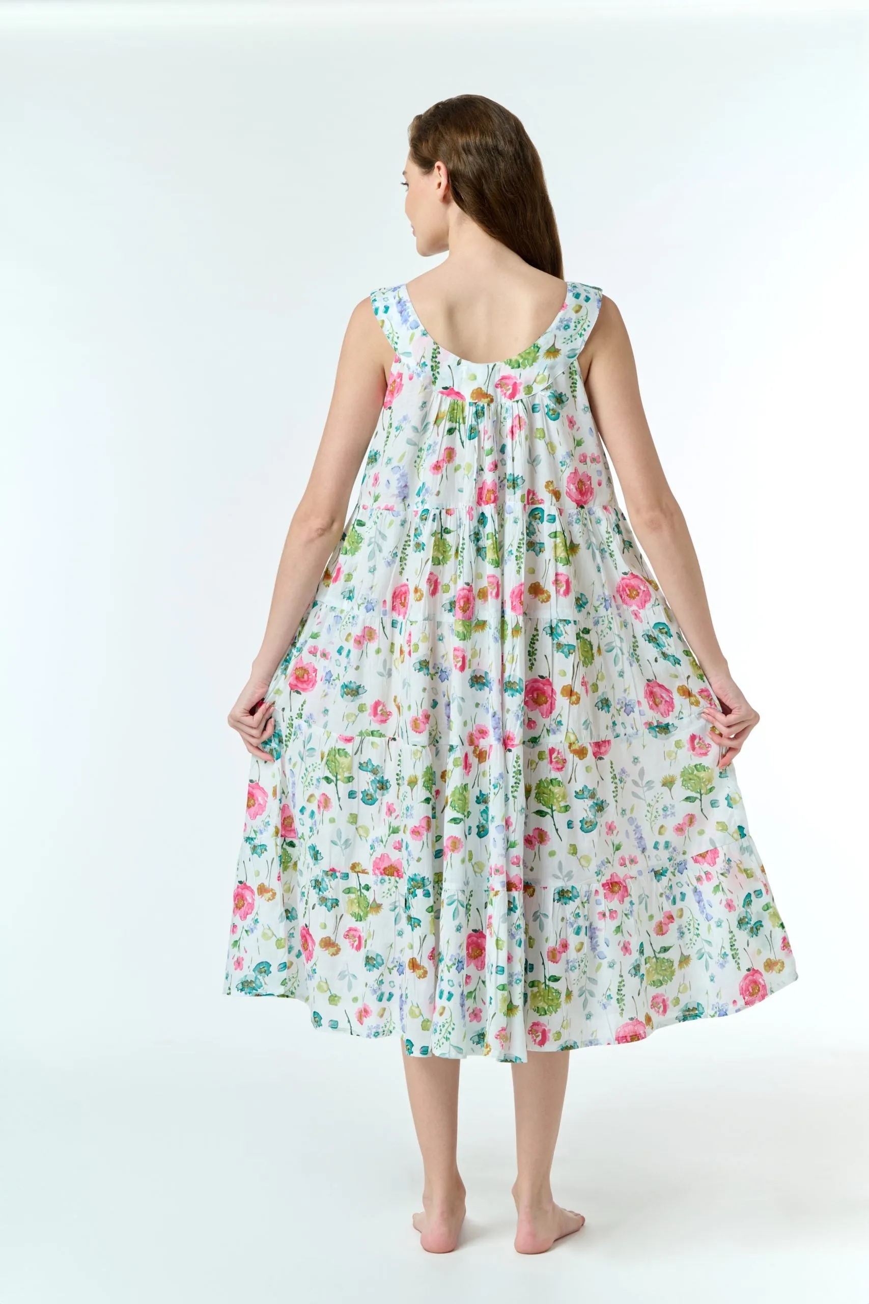 Arabella Tiered Dress Wildflowers S
