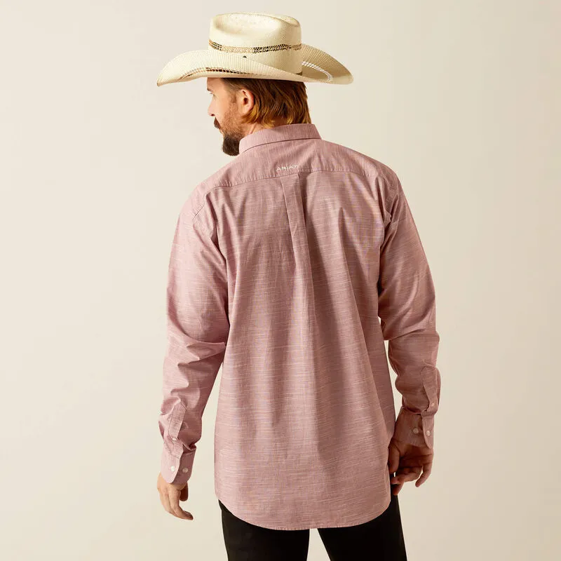 Ariat Men's Solid Slub Long Sleeve Classic Fit Shirt