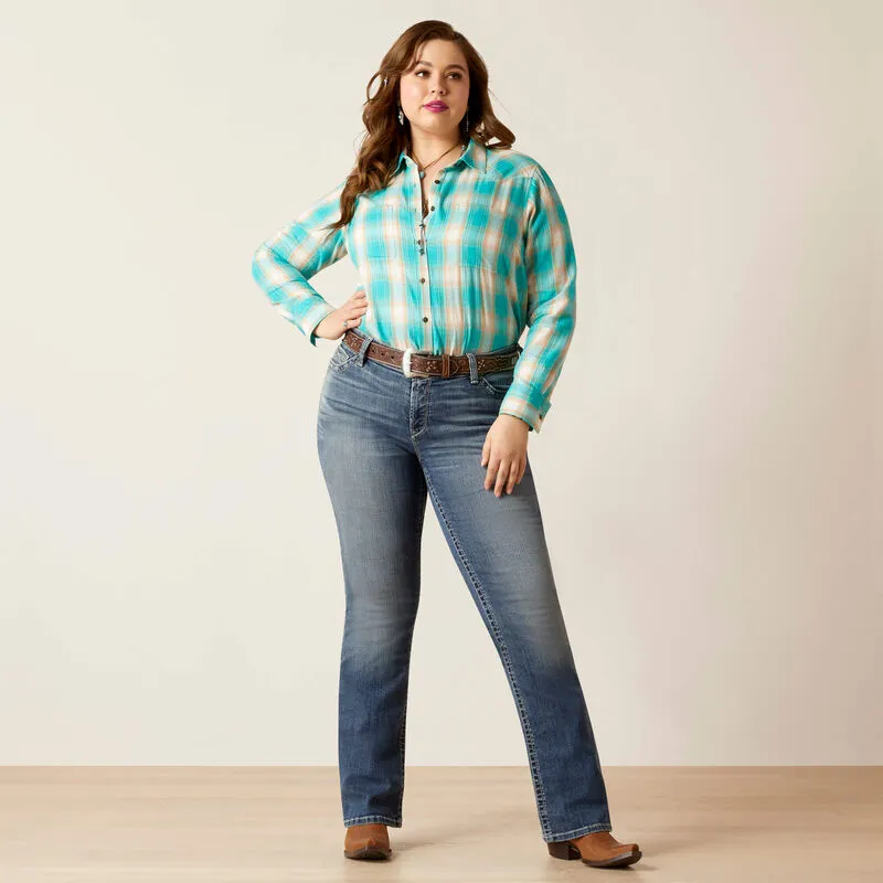Ariat® Womens Real Billie Rae LS Shirt Ojai Plaid