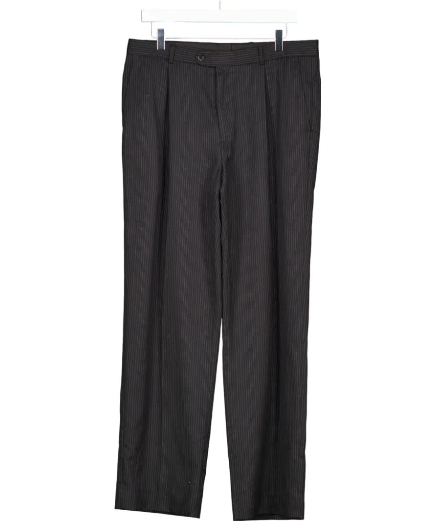 Armando Black Pinstripe Trousers W34