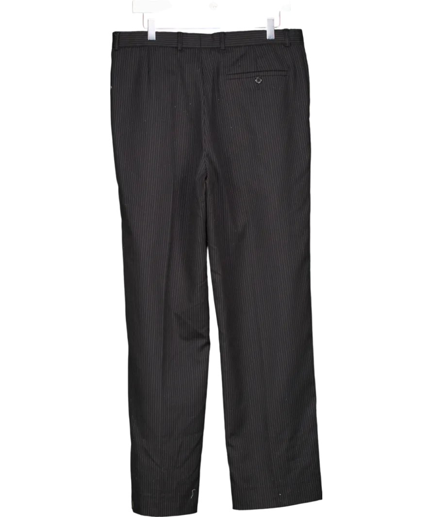 Armando Black Pinstripe Trousers W34