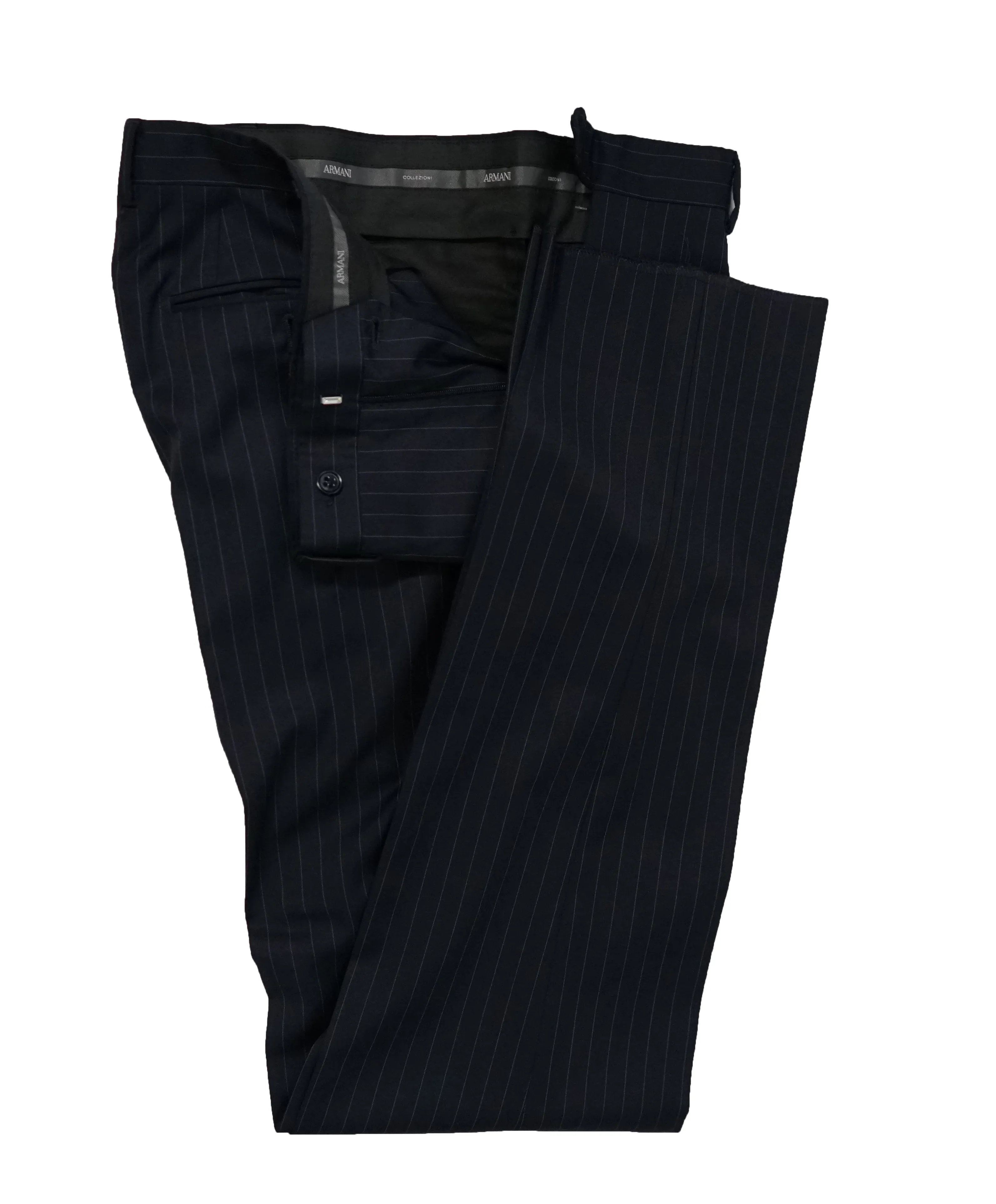 ARMANI COLLEZIONI - “G Line” Pinstripe Navy Suit - 40R