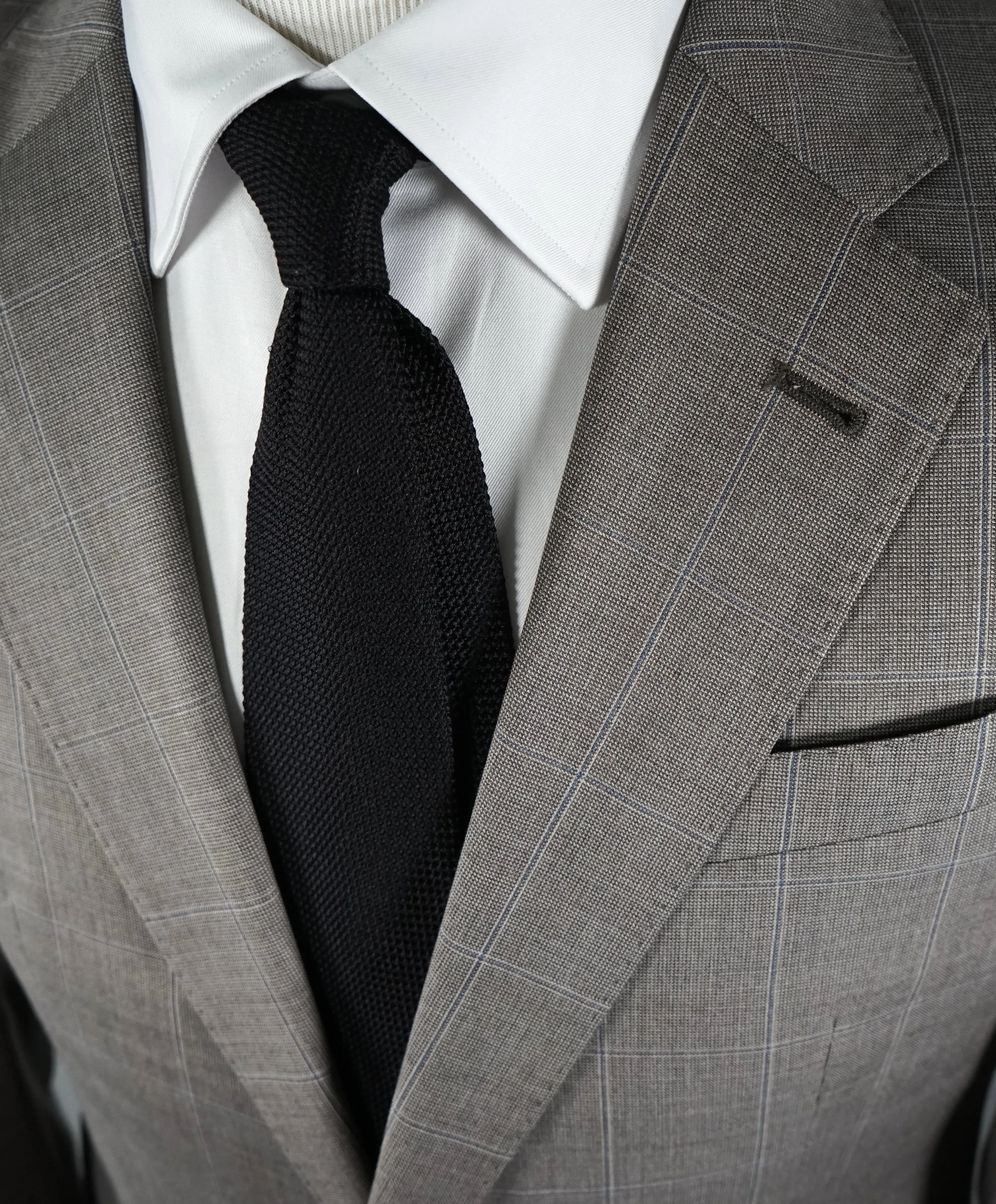 ARMANI COLLEZIONI - Gray & Brown Blue Windowpane Suit “G Line” - 42R