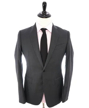 ARMANI COLLEZIONI - Solid Gray Wool Suit W Pick Stitch Detail - 36R