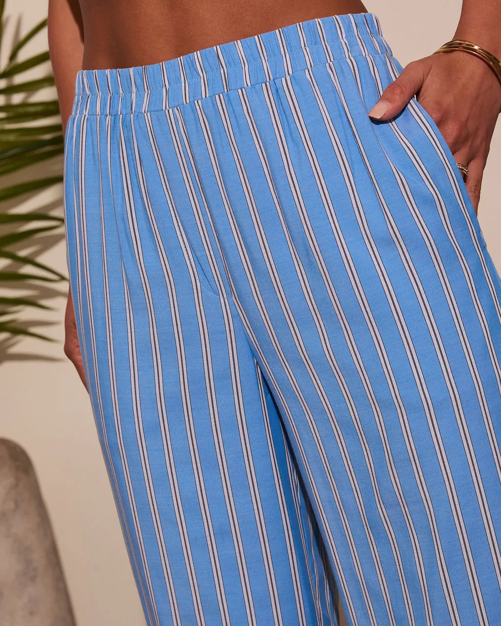 Ashton Pinstripe Wide Leg Pants