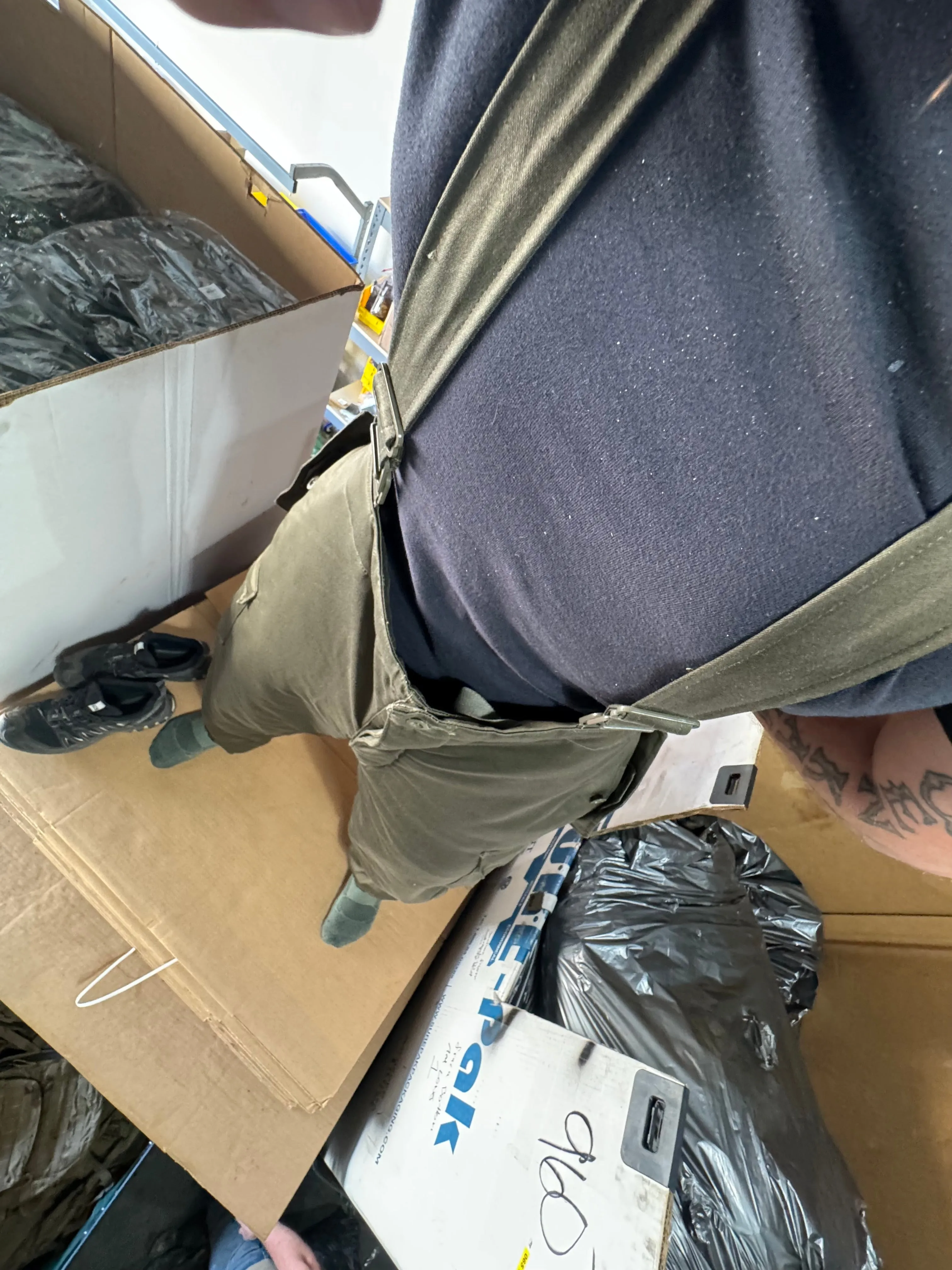 Austrian Military OD Winter Pants w/ Suspenders - Like New