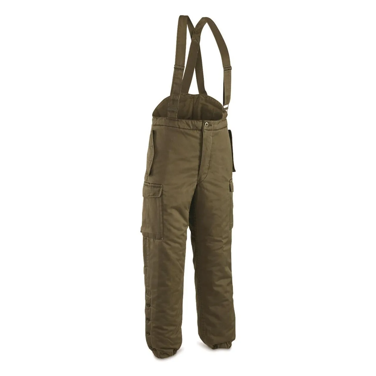 Austrian Military OD Winter Pants w/ Suspenders - Like New
