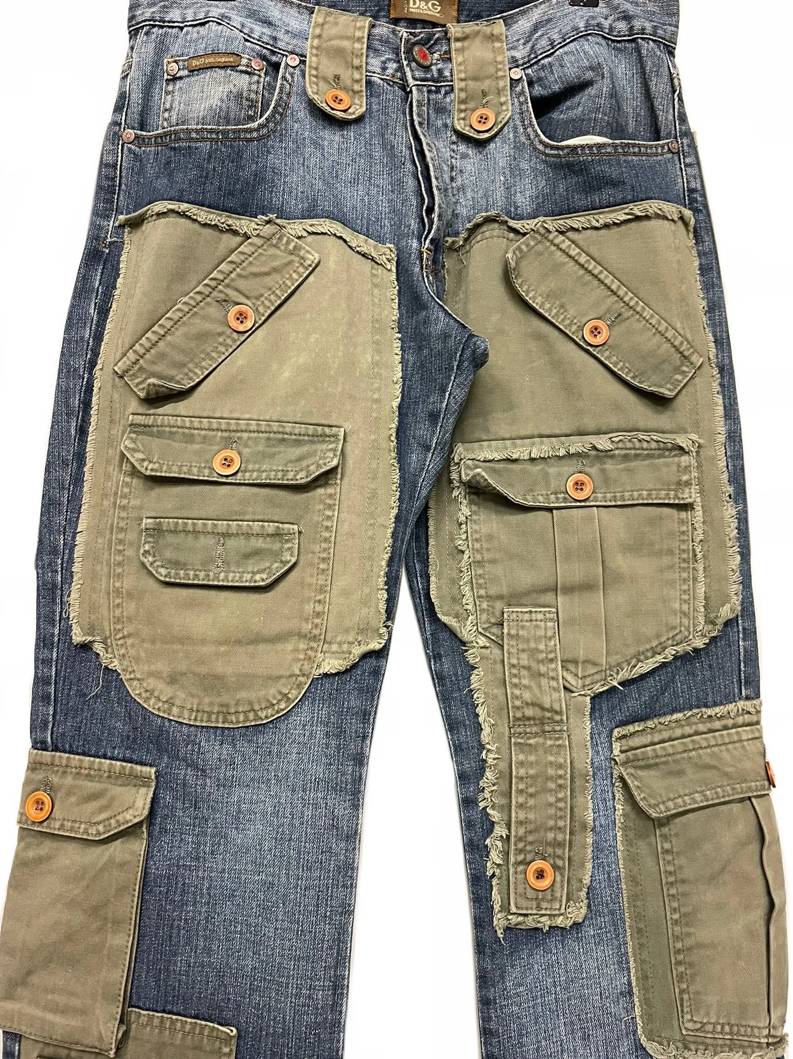 AW2005 Dolce & Gabbana patchwork cargo Denim
