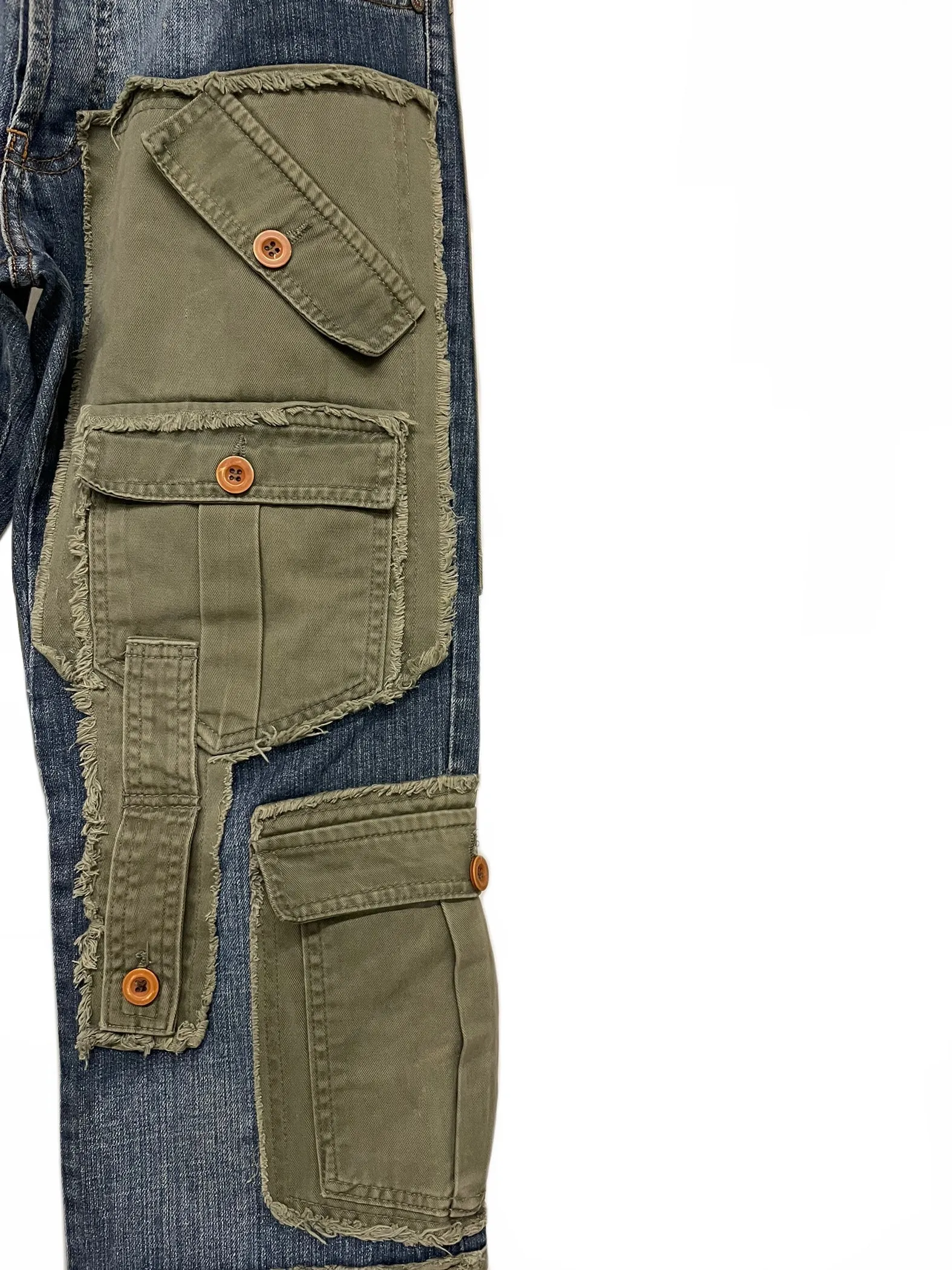 AW2005 Dolce & Gabbana patchwork cargo Denim