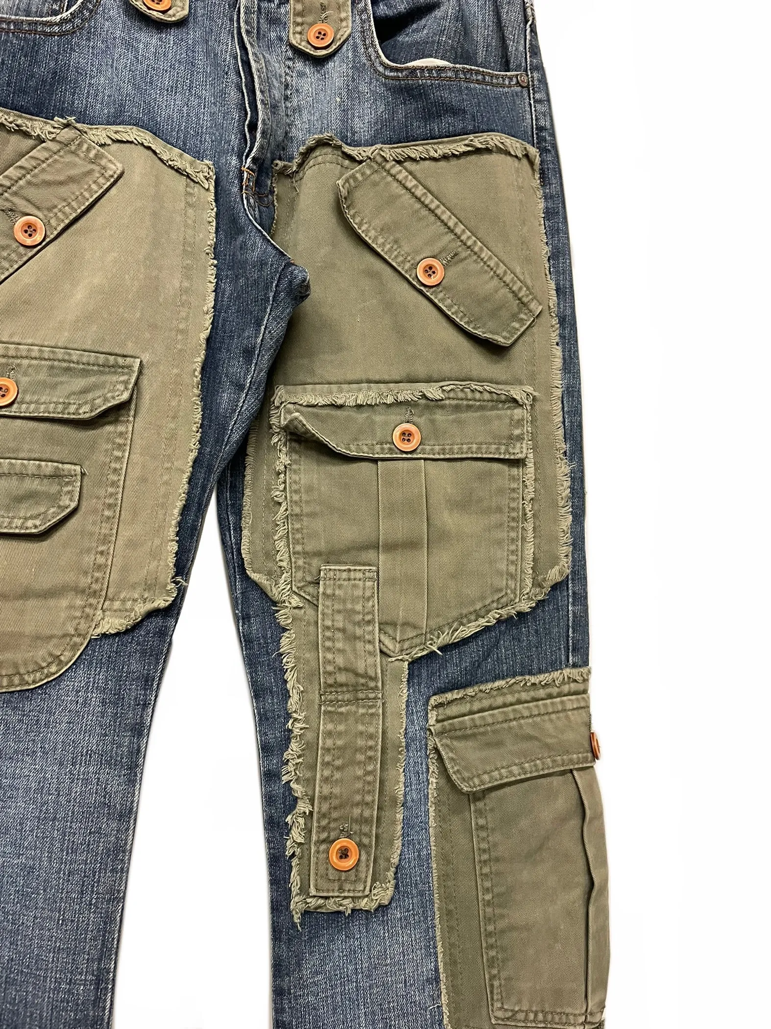 AW2005 Dolce & Gabbana patchwork cargo Denim