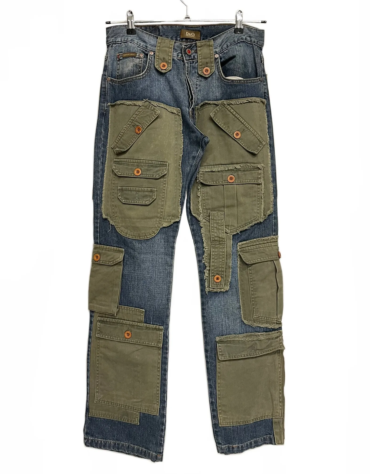 AW2005 Dolce & Gabbana patchwork cargo Denim