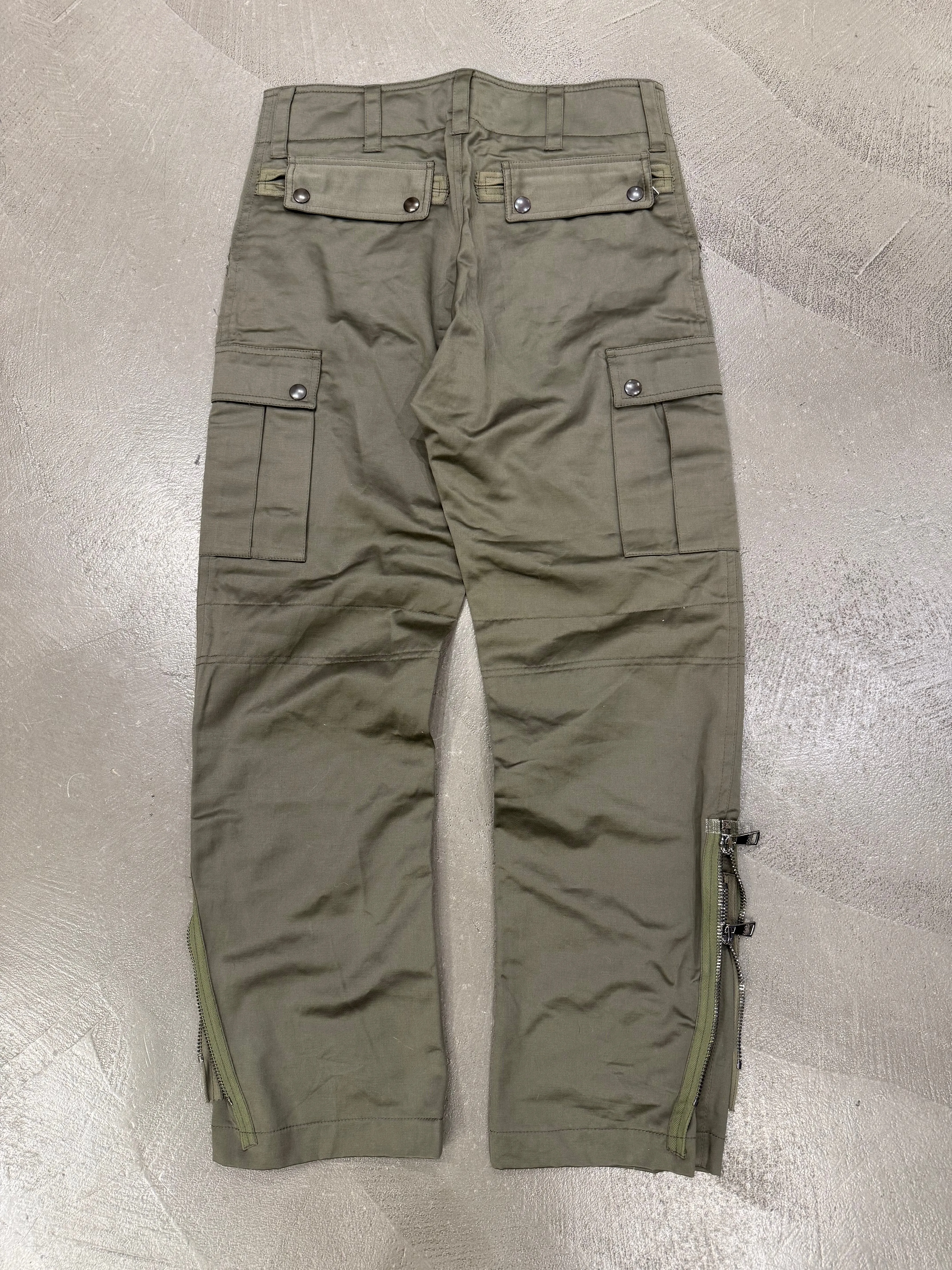 A/W2008 Dolce & Gabbana double zip military cargo pants