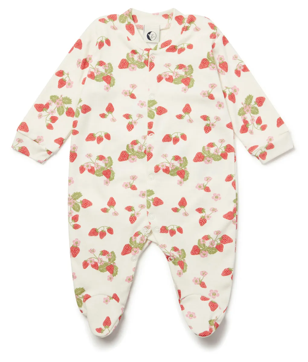 BABY SLEEPSUIT | STRAWBERRY