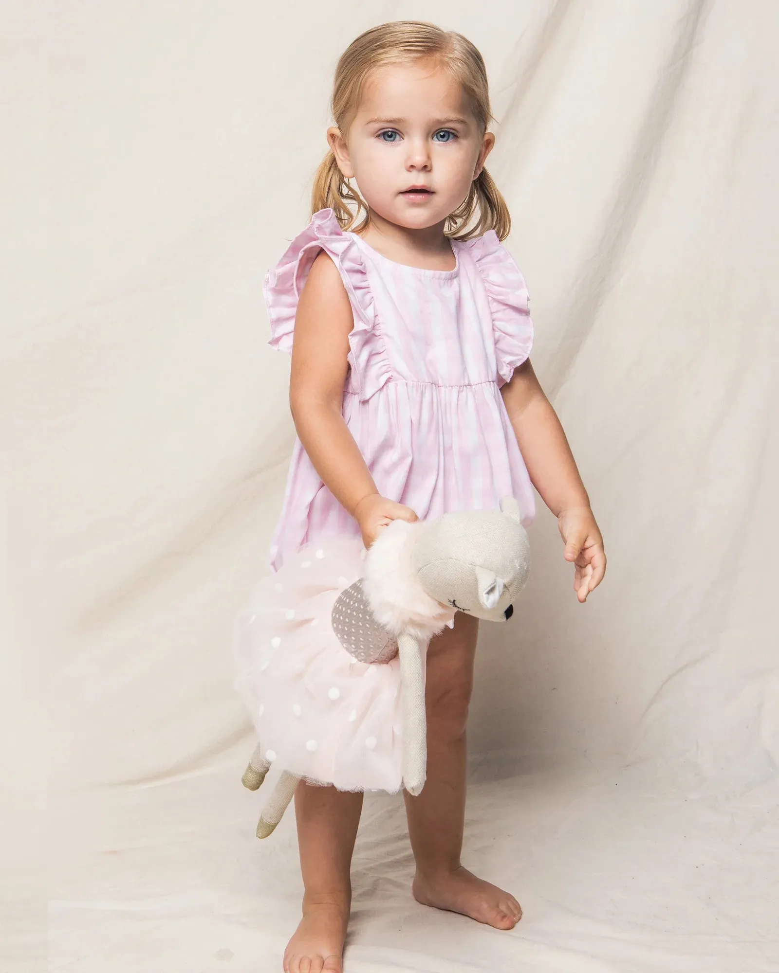 Baby's Ruffled Romper- Pink Gingham