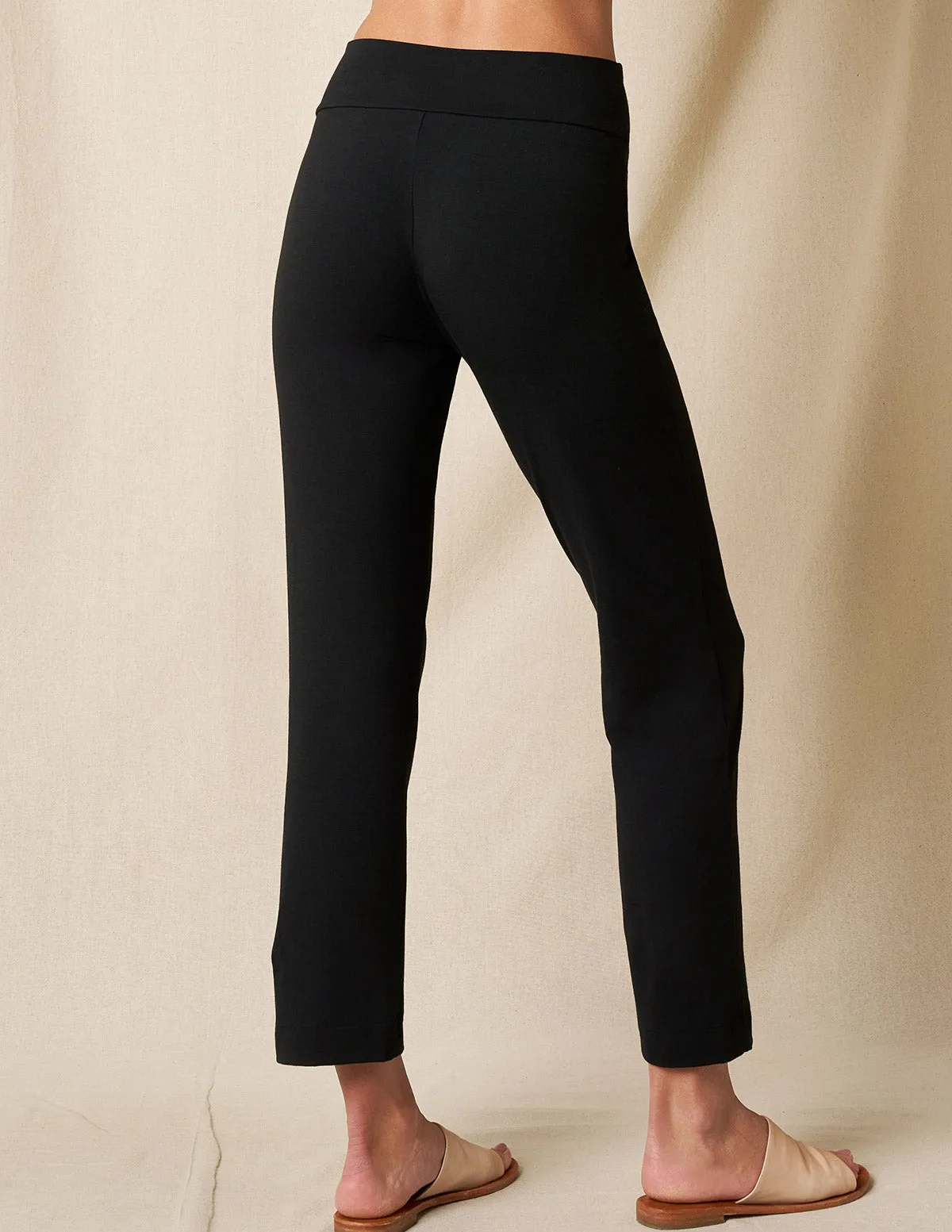 Bamboo / Organic Cotton Flat Waist Ankle Pants