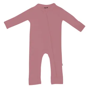 Bamboo Zippered Romper | Dusty Rose