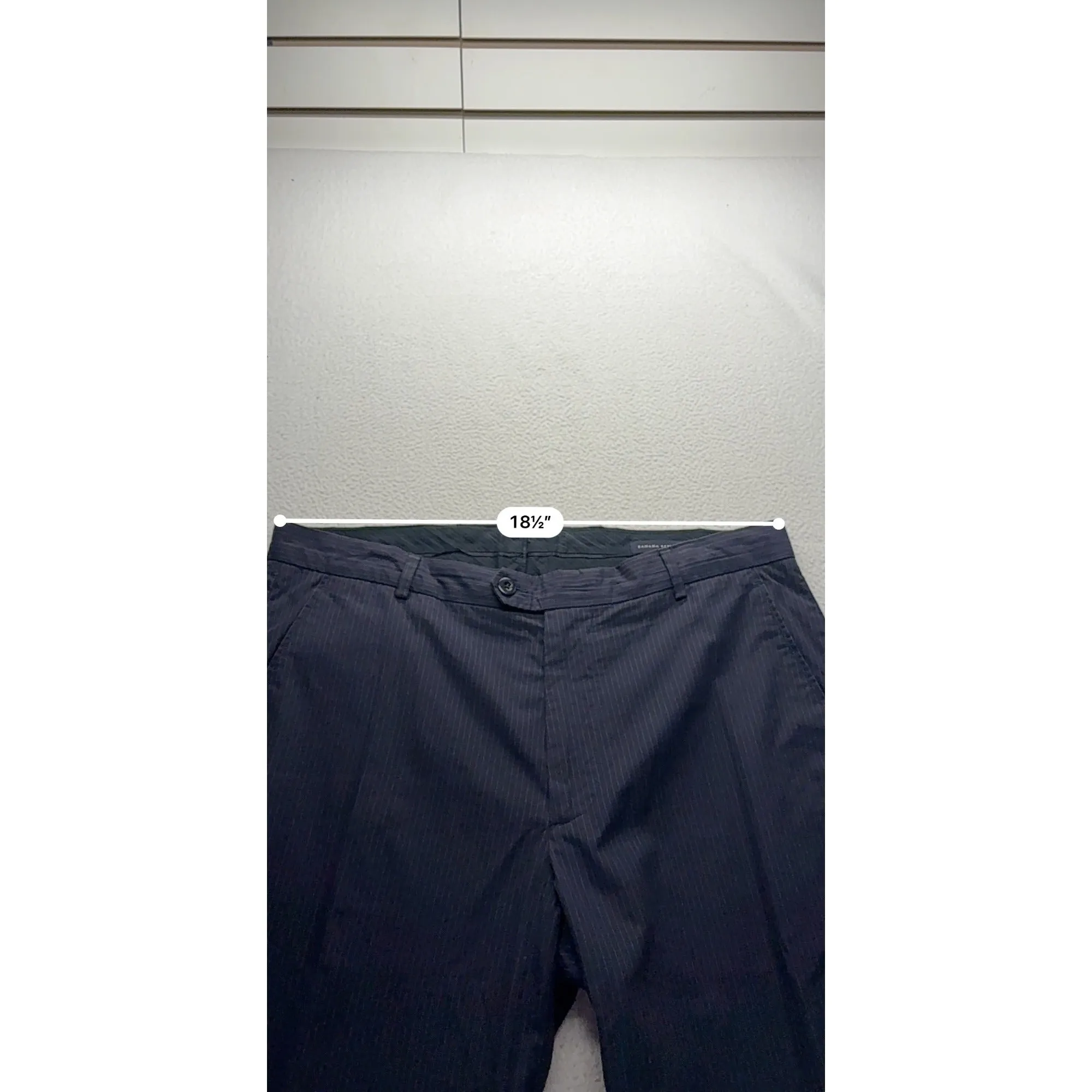 Banana Republic Mens 35x34 Navy Pinstripe  Dress Pants #7559
