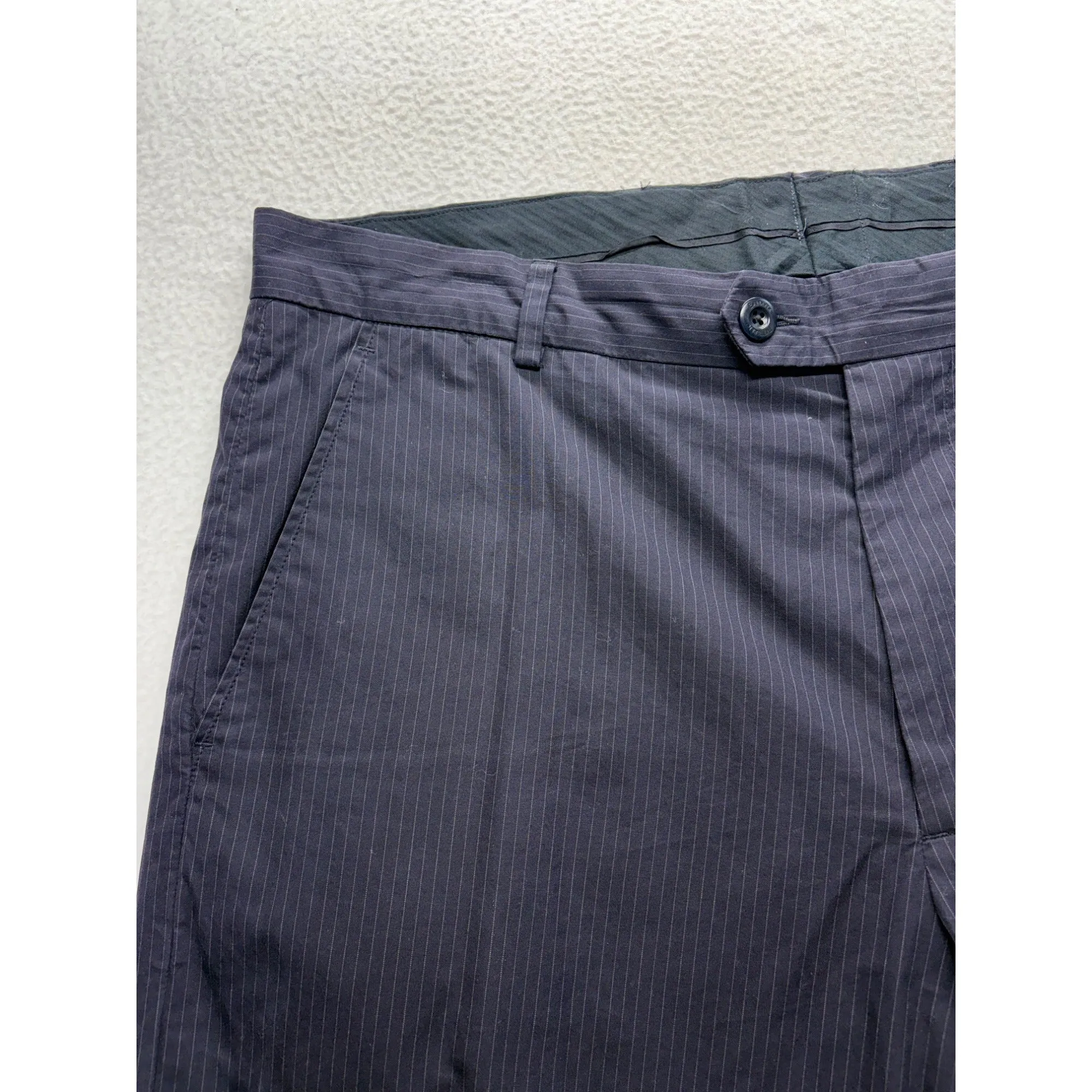 Banana Republic Mens 35x34 Navy Pinstripe  Dress Pants #7559