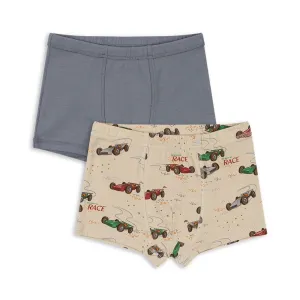 Basic 2 Pack Boy Boxers GOTS, Tradewinds/Grand Prix