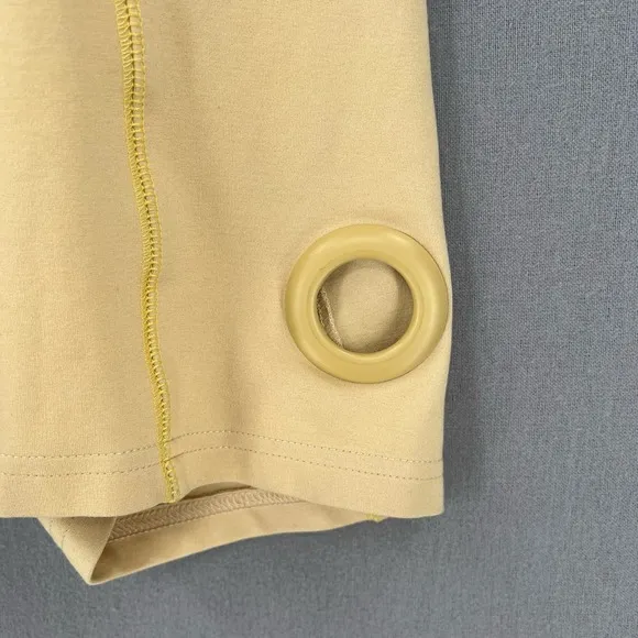 BBX BRAND Cycle Shorts Womens Small Light Yellow Grommet Details Bike NWOT