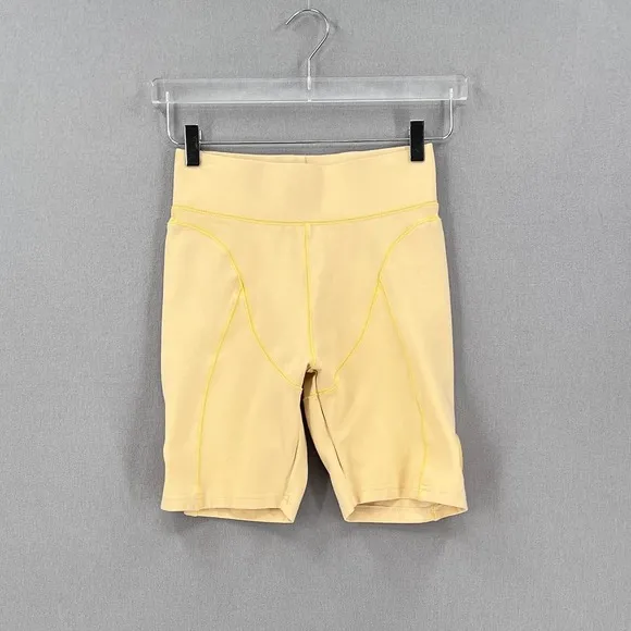 BBX BRAND Cycle Shorts Womens Small Light Yellow Grommet Details Bike NWOT
