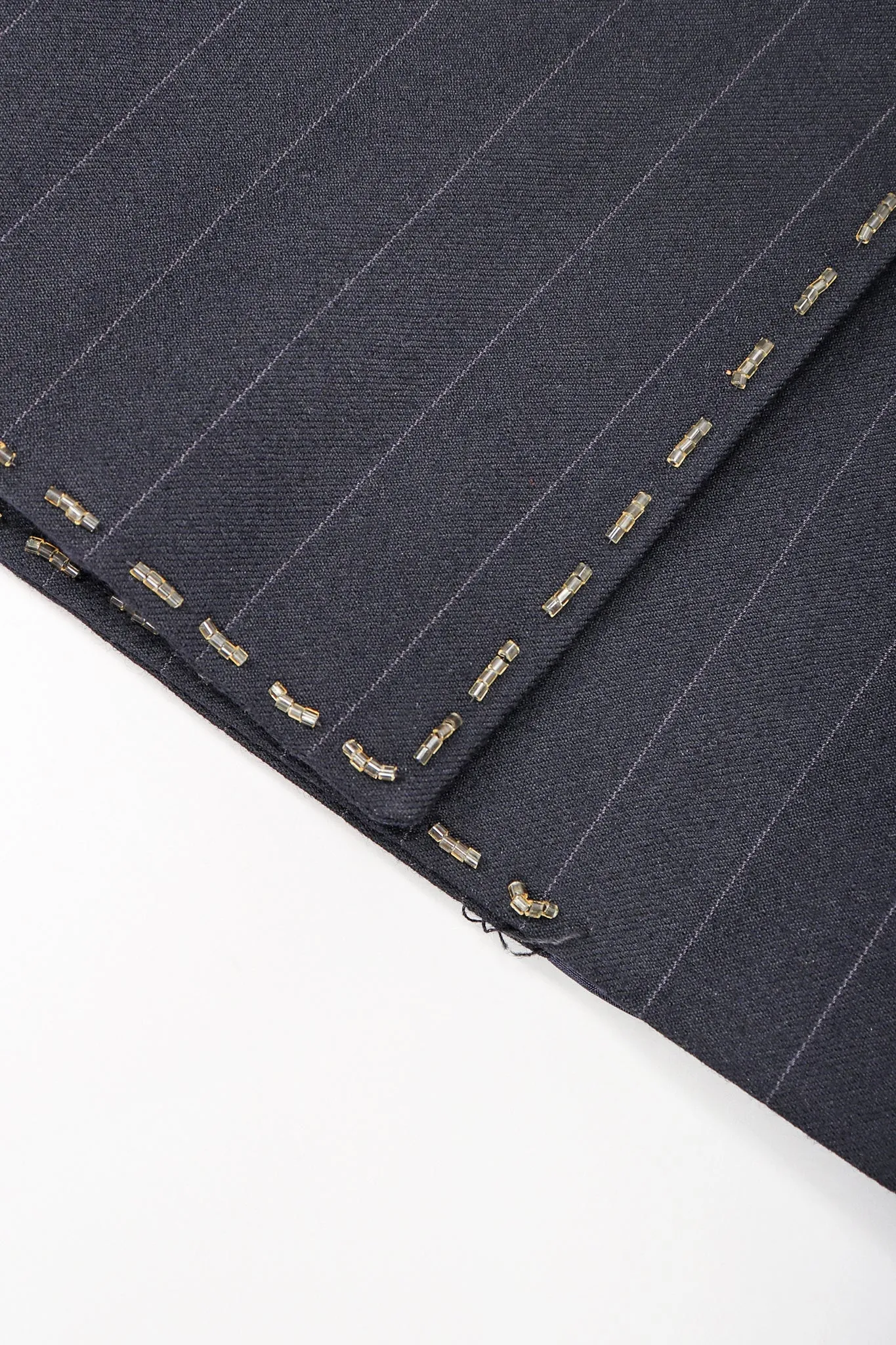 Bead-Tipped Pinstripe Suit