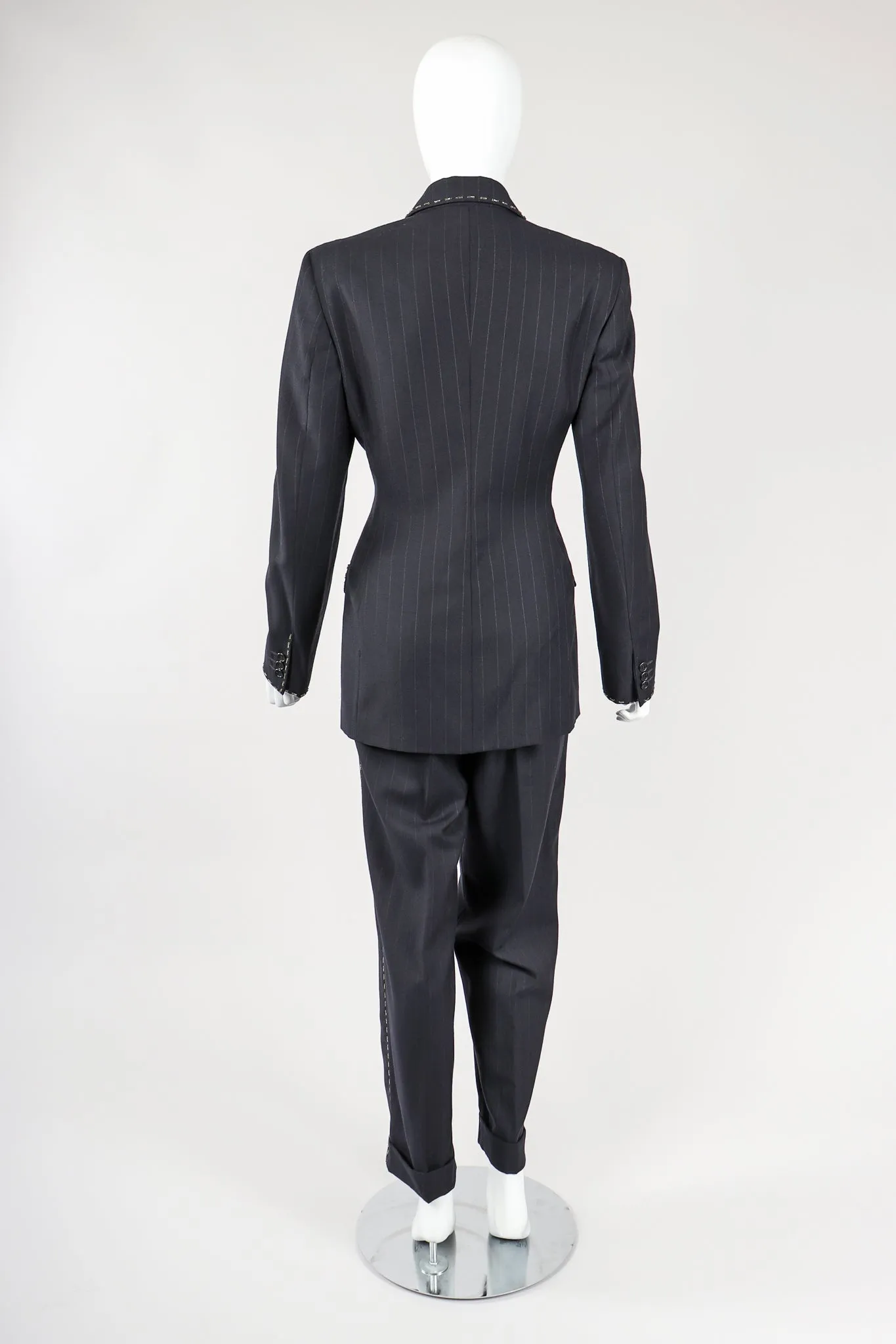 Bead-Tipped Pinstripe Suit