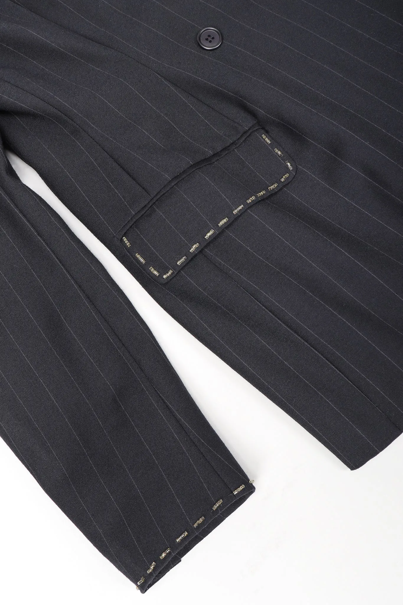 Bead-Tipped Pinstripe Suit